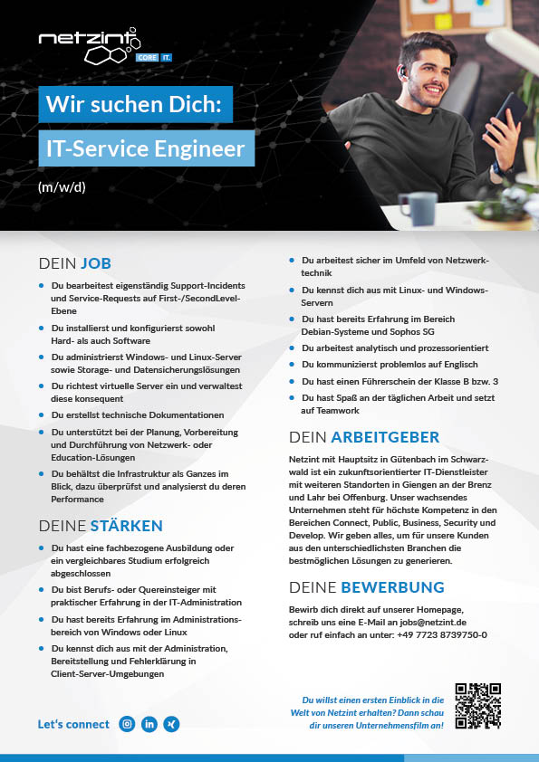 Stellenanzeige IT-Service Engineer (m/w/d)